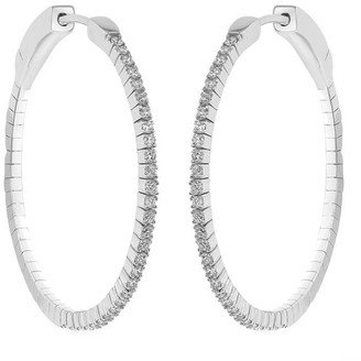 Fine Jewelry 18K 1.12 Ct. Tw. Diamond Hoops