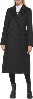 Wool Blend Double Breasted Coat-AB