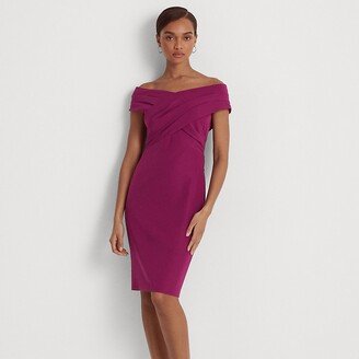 Ralph Lauren Crepe Off-the-Shoulder Cocktail Dress