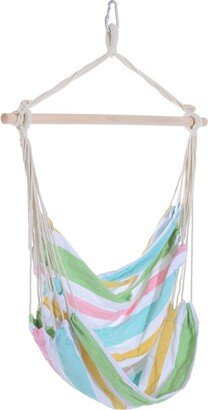 Garden Hammock Chair Yard Hanging Rope Cotton Cloth with ropes