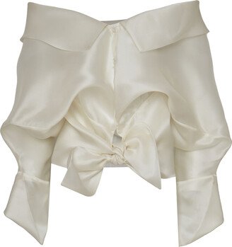 Andres Otalora The-Shoulder Silk Organza BlouseOtalora