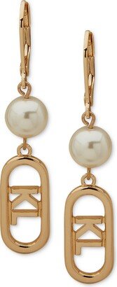 Women's Gold-Tone Imitation-Pearl Link Drop Earrings