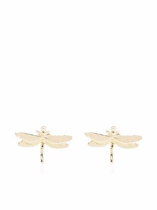 18kt yellow gold Teeny Tiny Dragonfly stud earrings