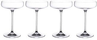 European Champagne Saucer Glasses Set Of 4-AA