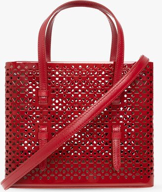 ‘Mina’ Metal Shopper Bag - Red