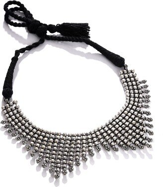 SOHI Grey Color Silver Plated Designer Necklace For Women's