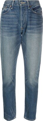 Whiskering-Effect High-Rise Skinny Jeans