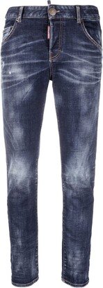 Bleached-Effect Skinny Jeans