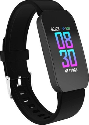 Itouch Unisex Black Silicone Strap Active Smartwatch 44mm