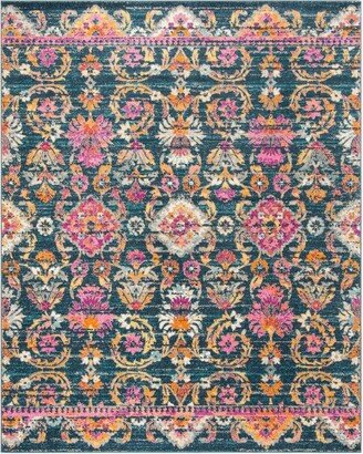 Madison MAD130 Power Loomed Area Rug - Blue/Fuchsia - 8'x10'