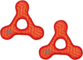 DuraForce Triangle Ring ZigZag Red-Red, 2-Pack Dog Toys