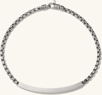 Round Box Chain ID Bracelet Titanium