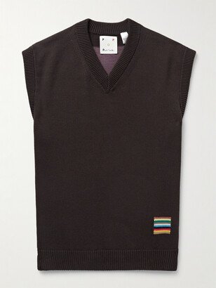 Paul Smith Stripe-Jacquard Organic Cotton Sweater Vest-AA