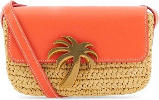 Palm Plaque Foldover Top Crossbody Bag