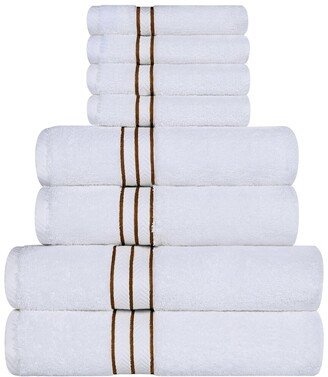 Turkish Highly Absorbent Hotel Collection 8Pc Turkish Cotton Towel Set-AC