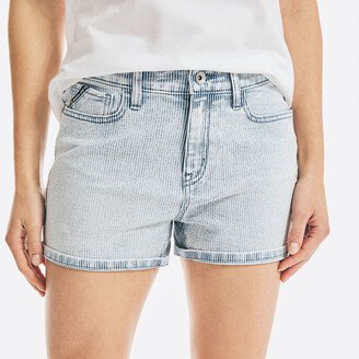 3.5 Jeans Co. Mid-Rise Striped Denim Short