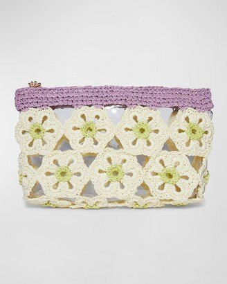 Large Marigold Crochet Pouch Clutch Bag