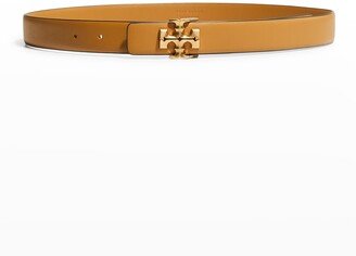 Kira 1 Leather Belt w/ Logo Buckle