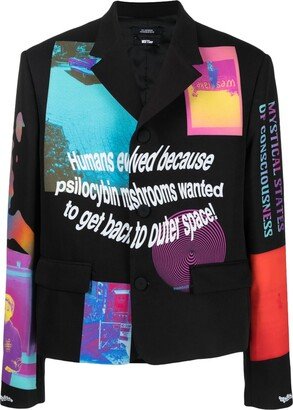 MSFTSrep Graphic-Print Denim Jacket-AA