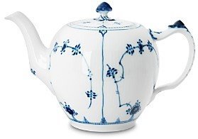 Blue Fluted Plain Teapot