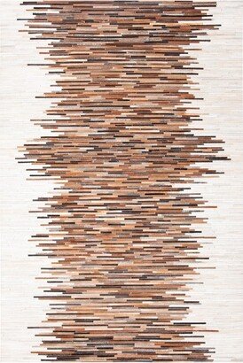 Studio Leather STL814 Hand Woven Area Rug - Ivory/Brown - 8'x10'