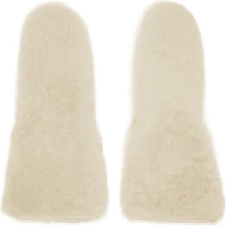 Off-White Shearling Mittens