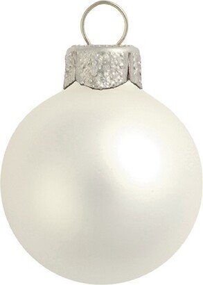 Northlight 40ct Silver Matte Finish Glass Christmas Ball Ornaments 1.25 (30mm)