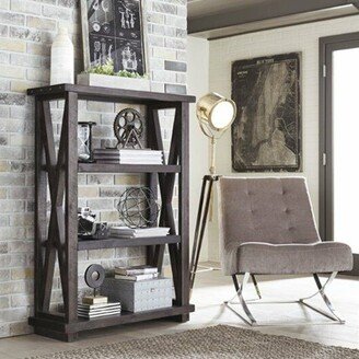 Snake River Décor 4 Shelf Solid Wood Bookshelf Sotrage Rack Brown - 52 x 63