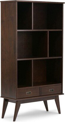 64 Tierney Solid Hardwood Mid Century Wide Bookshelf and Storage Unit - WyndenHall