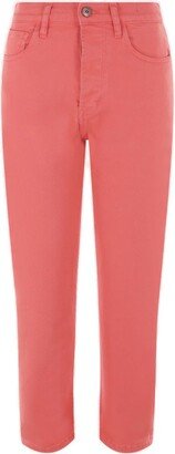 Sabina High Waist Cropped Straight-Leg Jeans