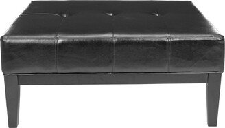 Fulton Large Square Cocktail Ottoman - Black