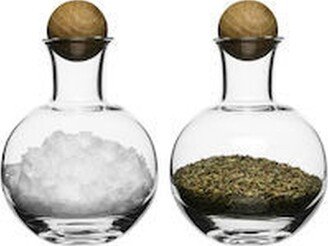 Nature Spice and Herb Storage with Wood Stoppers, Set of 2