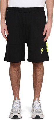 Logo Printed Straight Hem Shorts