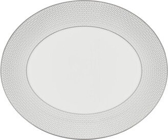 Gio Platinum Oval Serving Platter, 13