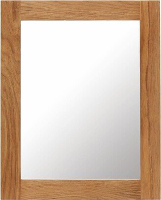 Mirror 15.7x19.6 Solid Oak Wood