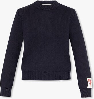 Sweater With Logo Navy - Blue