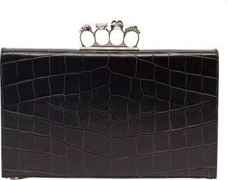 Four Ring Embossed Medium Clutch Bag