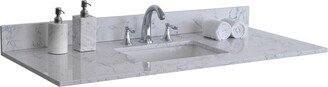 49x 22 Bathroom stone vanity top ceramic sink and backsplash