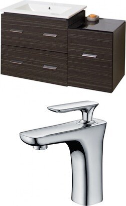 38-in. W x 18-in. D Plywood-Melamine Vanity Set In Dawn Grey With Single Hole CUPC Faucet - Dawn Grey