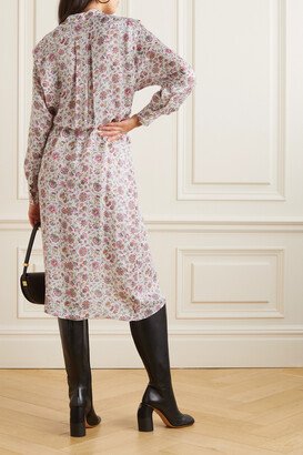 Lokeya Asymmetric Floral-print Jacquard Dress - Ecru