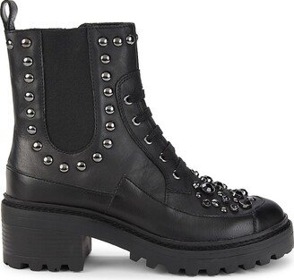 Breck Studded Leather Combat Boots