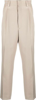 Pleated Tapered-Leg Trousers-AA