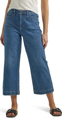 Women's Legendary High Rise Wide Leg Crop Jean Shadow Veil 18