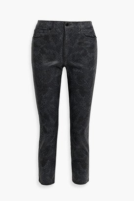 Nina cropped high-rise straight-leg jeans