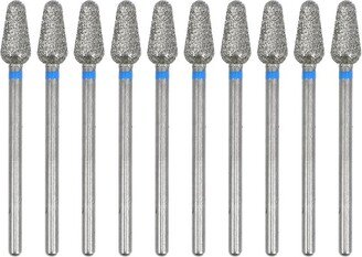 Unique Bargains Emery Nail Drill Bits Set for Acrylic Nails 3/32 Inch Nail Art Tools 44.3mm Length Blue 10Pcs