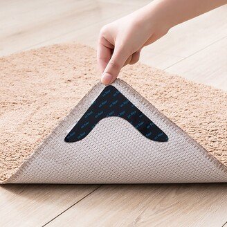 Pro Space Rug Pads Grippers Carpet Tape 4 Pcs Non Slip Rug Tape for Hardwood Floors and Tiles, Keep Your Rug in Place