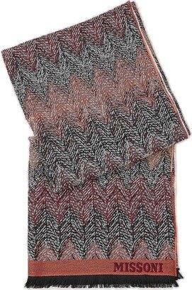 Patterned Fringe-Edge Scarf