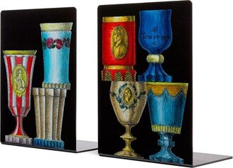 Bicchieri di Boemia graphic-print bookends