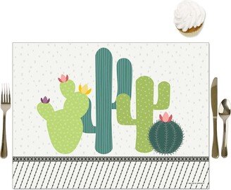 Big Dot Of Happiness Prickly Cactus Party - Party Table Decorations - Fiesta Party Placemats - 16 Ct