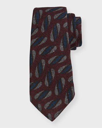 Men's Oval-Print Silk Tie